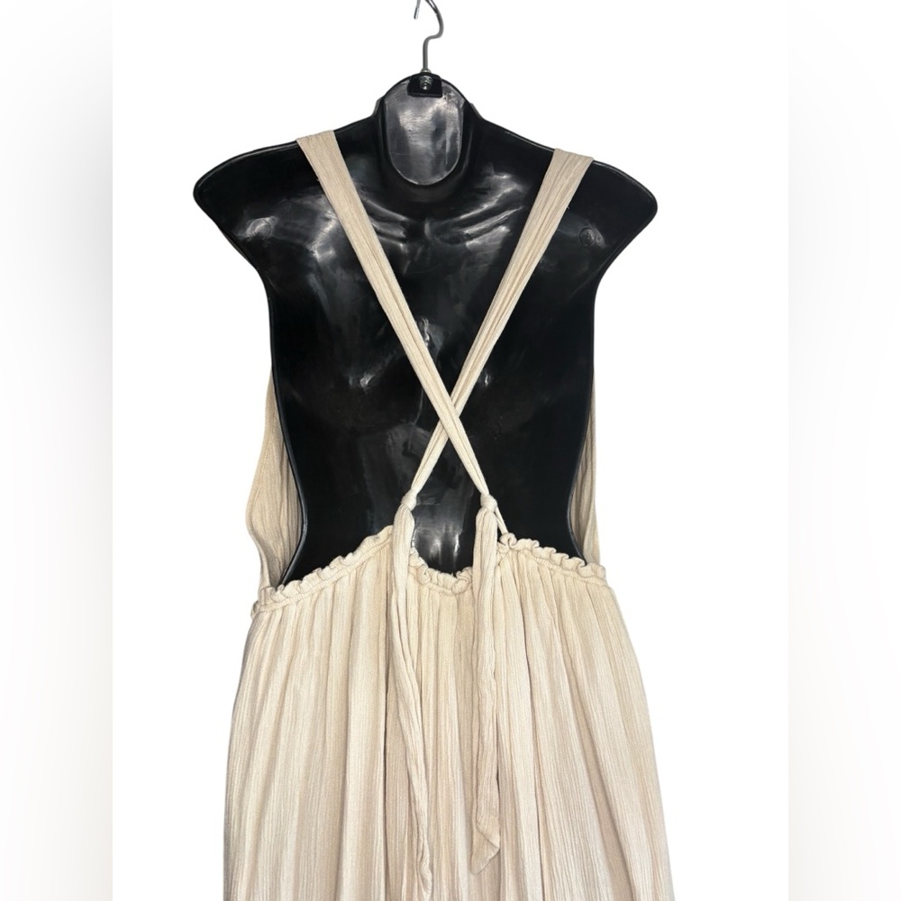 Free People Endless summer showstopper maxi dress size M Cream Textured Detail - Picture 9 of 11